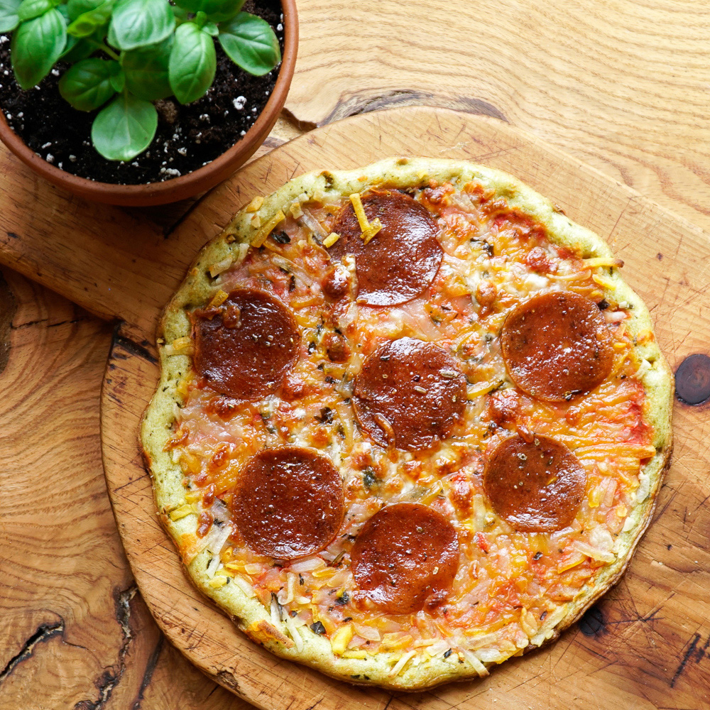 Pepperoni with Plant