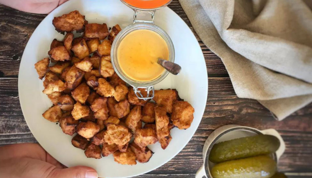 Vegan Chick-fil-A style Nuggets from No Sweat Vegan by Julianne Lynch