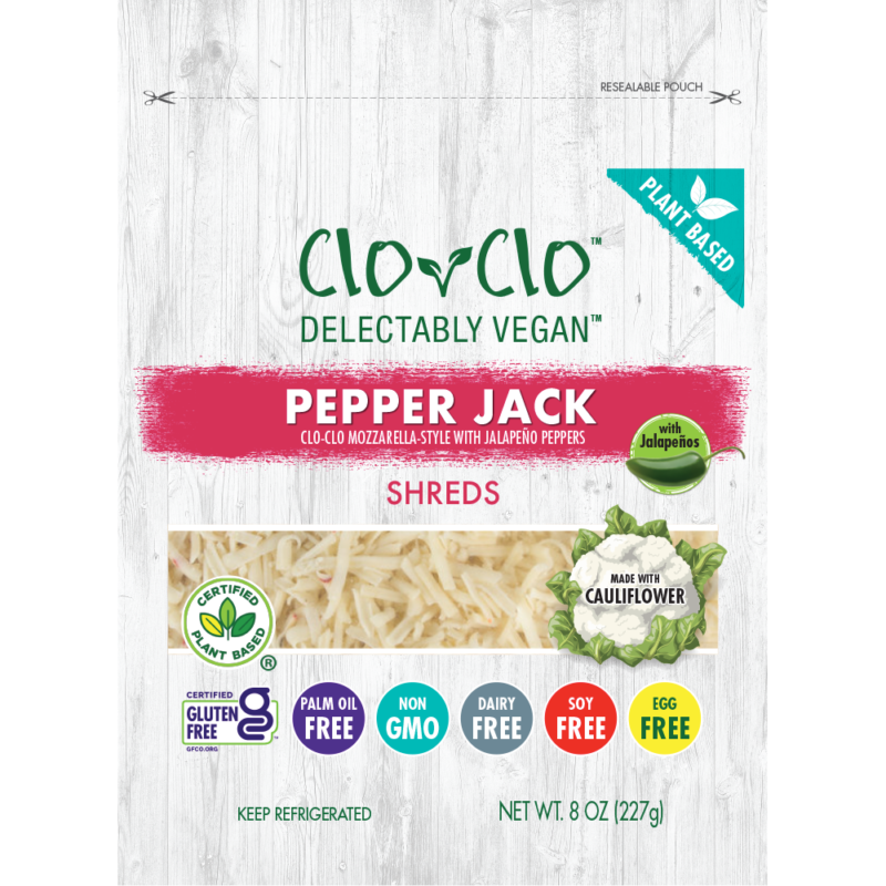 CLO-CLO Vegan Foods Pepper Jack Cheese bag