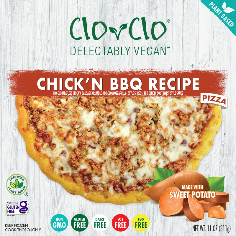 Clo-Clo Vegan Foods BBQ Chickn Pizza Front
