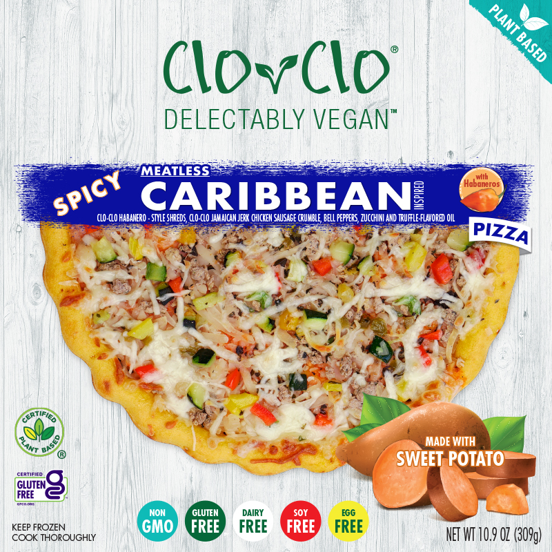 Clo-Clo Vegan Foods Caribbean Pizza Front