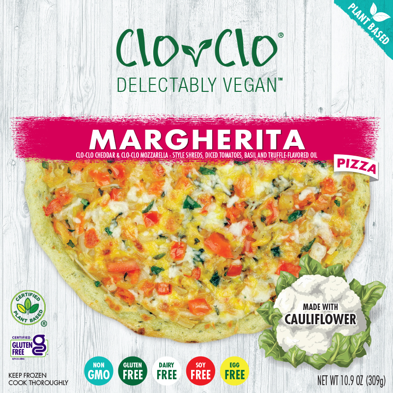 Clo-Clo Vegan Foods Margherita Pizza Front